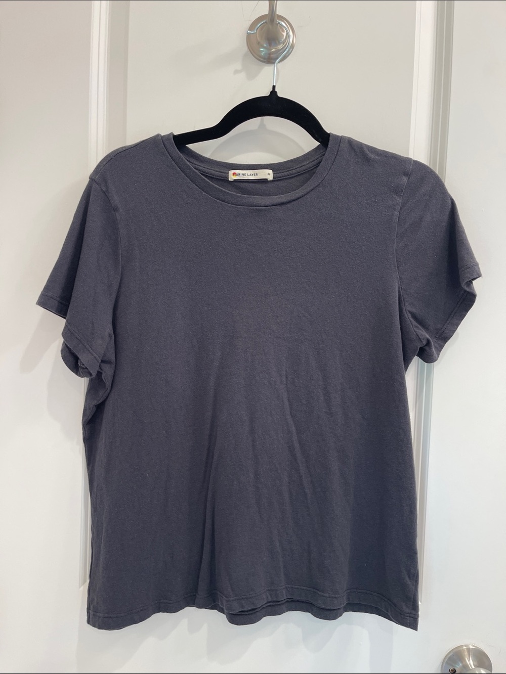 Everyday Crewneck Tee in Charcoal by Marine Layer